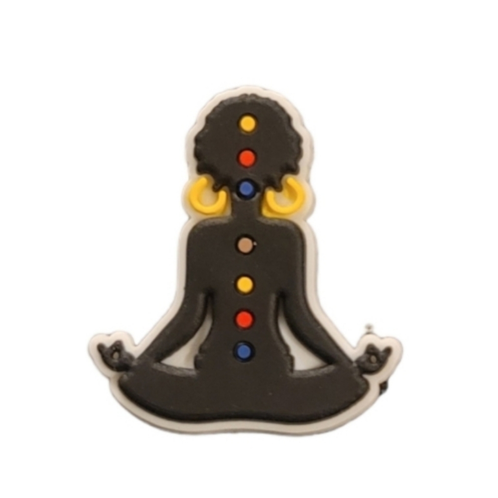 NEW Black Woman Meditating Croc Charm